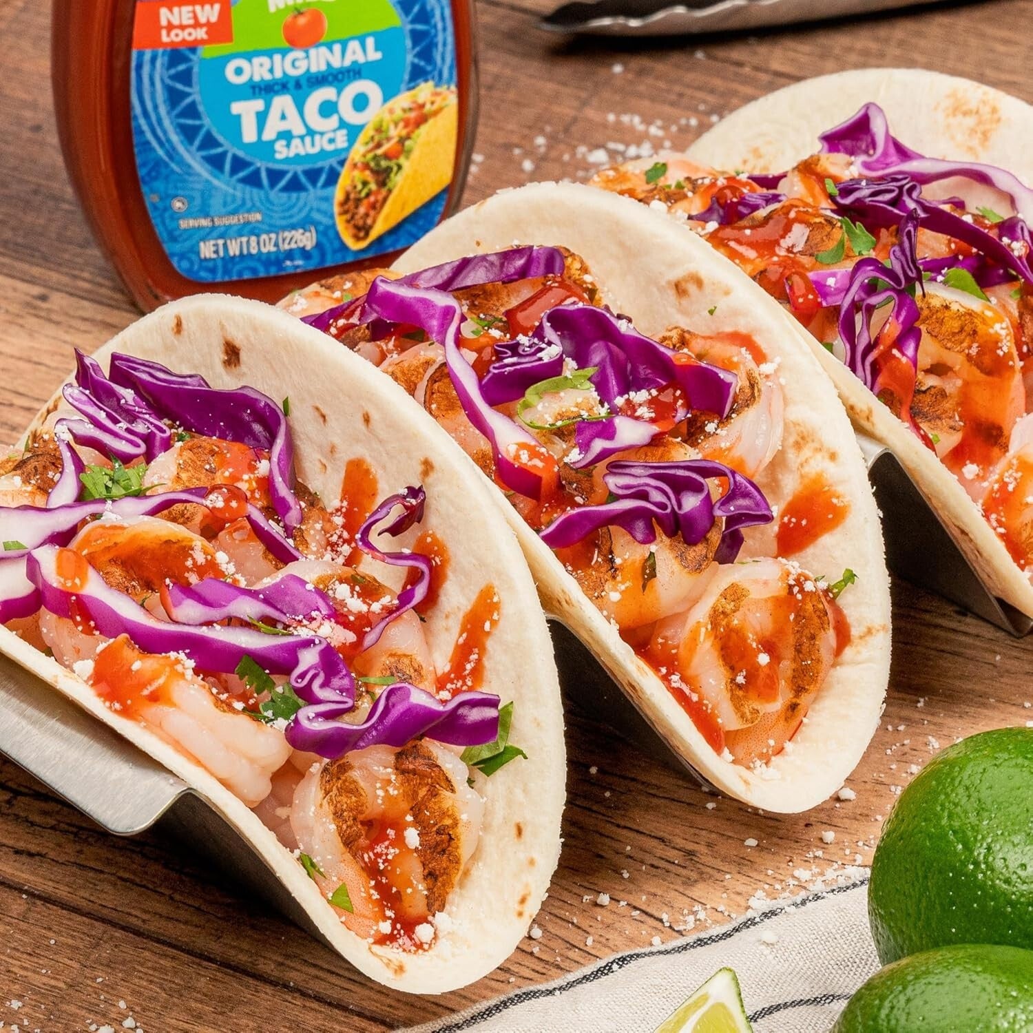 Convenient Taco Dinner Kit: 10 Soft Flour Tortillas & Taco Sauce, 12 Packs