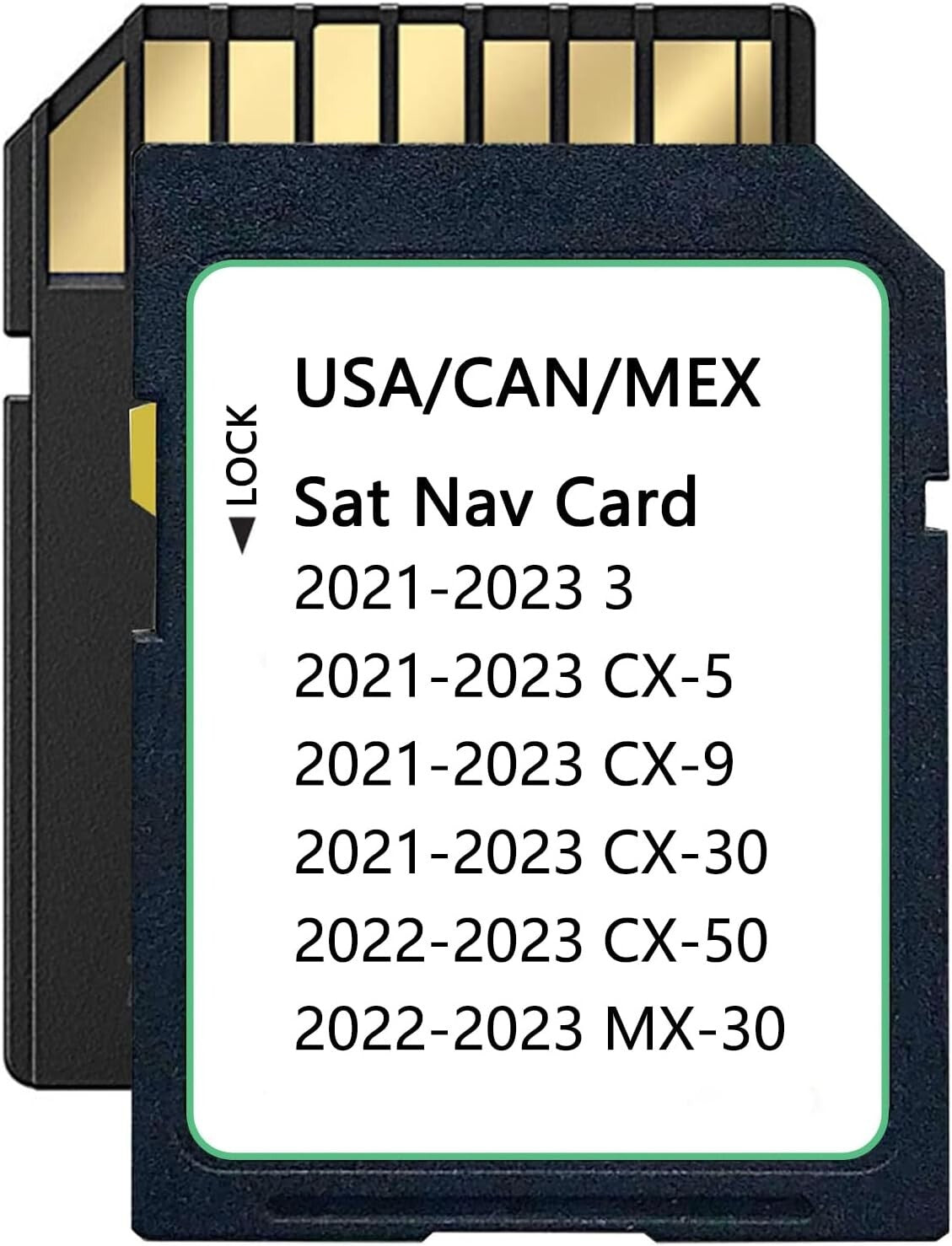 2021-2024 Mazda Navigation SD Card with Class 6 Speed - Compatible Maps Included