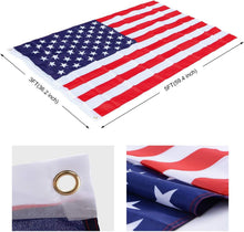 Load image into Gallery viewer, Outdoor Telescopic Flag Pole with 3x5 Polyester American Flag for Yard Use