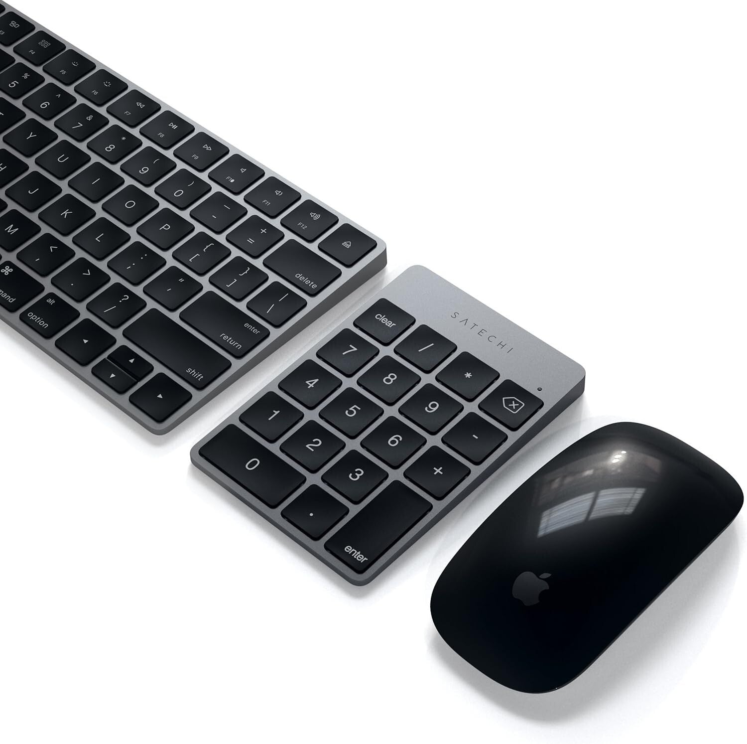 Ergonomic Wireless 18-Key Numeric Keypad for Mac & Windows - Space Gray