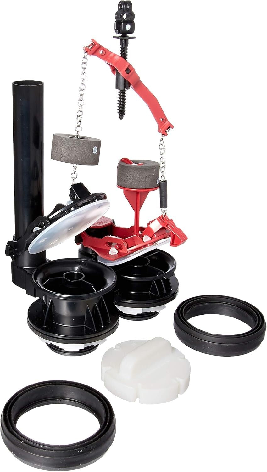 Flush Valve Assembly for Vormax Toilets - Includes Dual Flappers & Teeter Bar