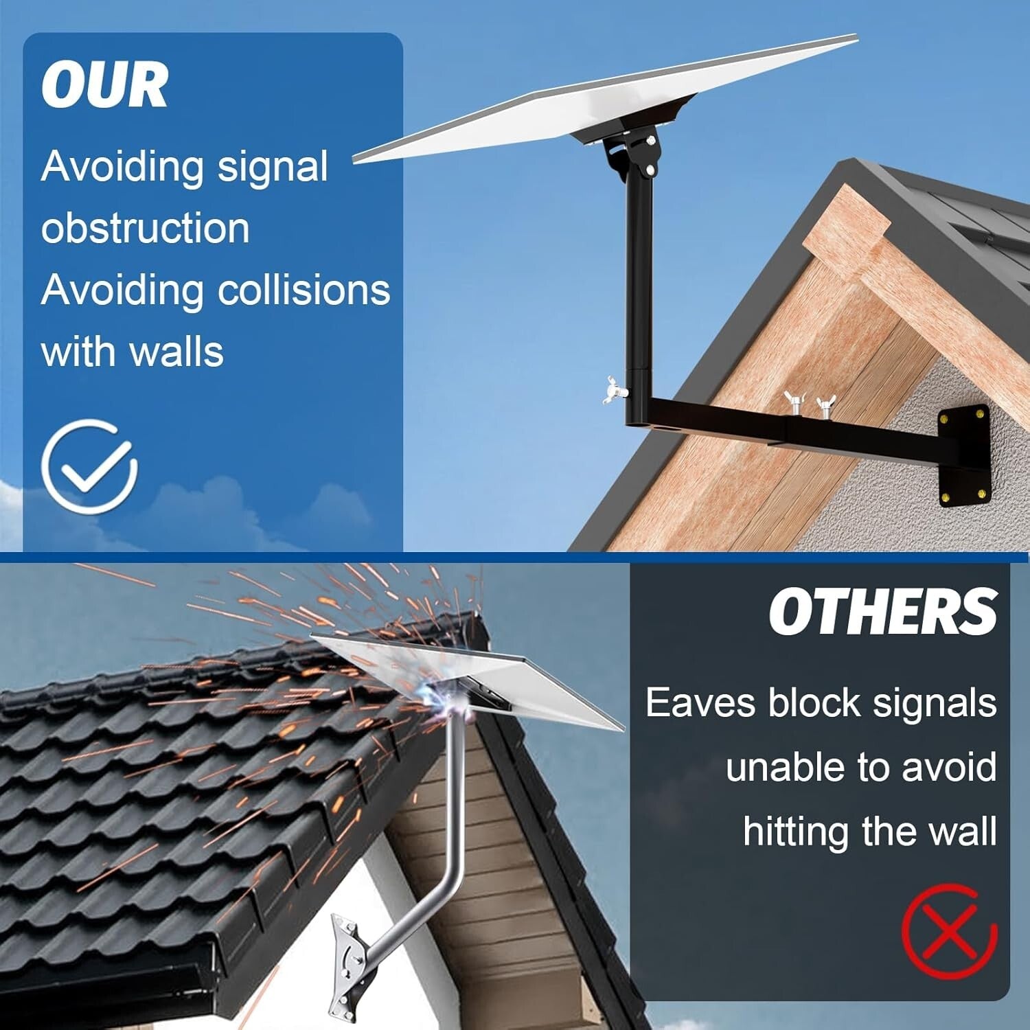 Durable Alloy Steel Starlink Gen 3 Mount, Adjustable for Optimal Signal Angle