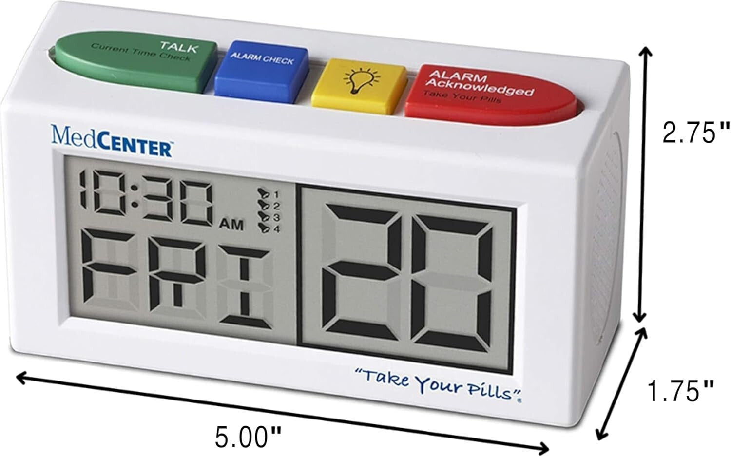 Durable Talking Alarm Clock - Medication & Time Reminder for Dementia Patients