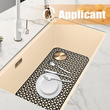 Load image into Gallery viewer, Black Silicone Sink Mat - Non-Slip Protector, 28.2''x 14.2'' for Kitchen Glam