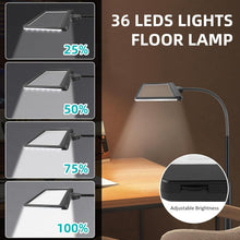 Load image into Gallery viewer, 36 LED Dimmable Floor Magnifier with 5X Lens - Ideal for Close Work &amp; Seniors