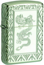 Load image into Gallery viewer, Refillable High Polish Green Brass Pocket Lighter - Perfect Gift Collection