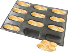 Load image into Gallery viewer, Perfectly Baked Bread: Silicone Hot Dog Molds, 15.75” x 23.6” Non-Stick Design