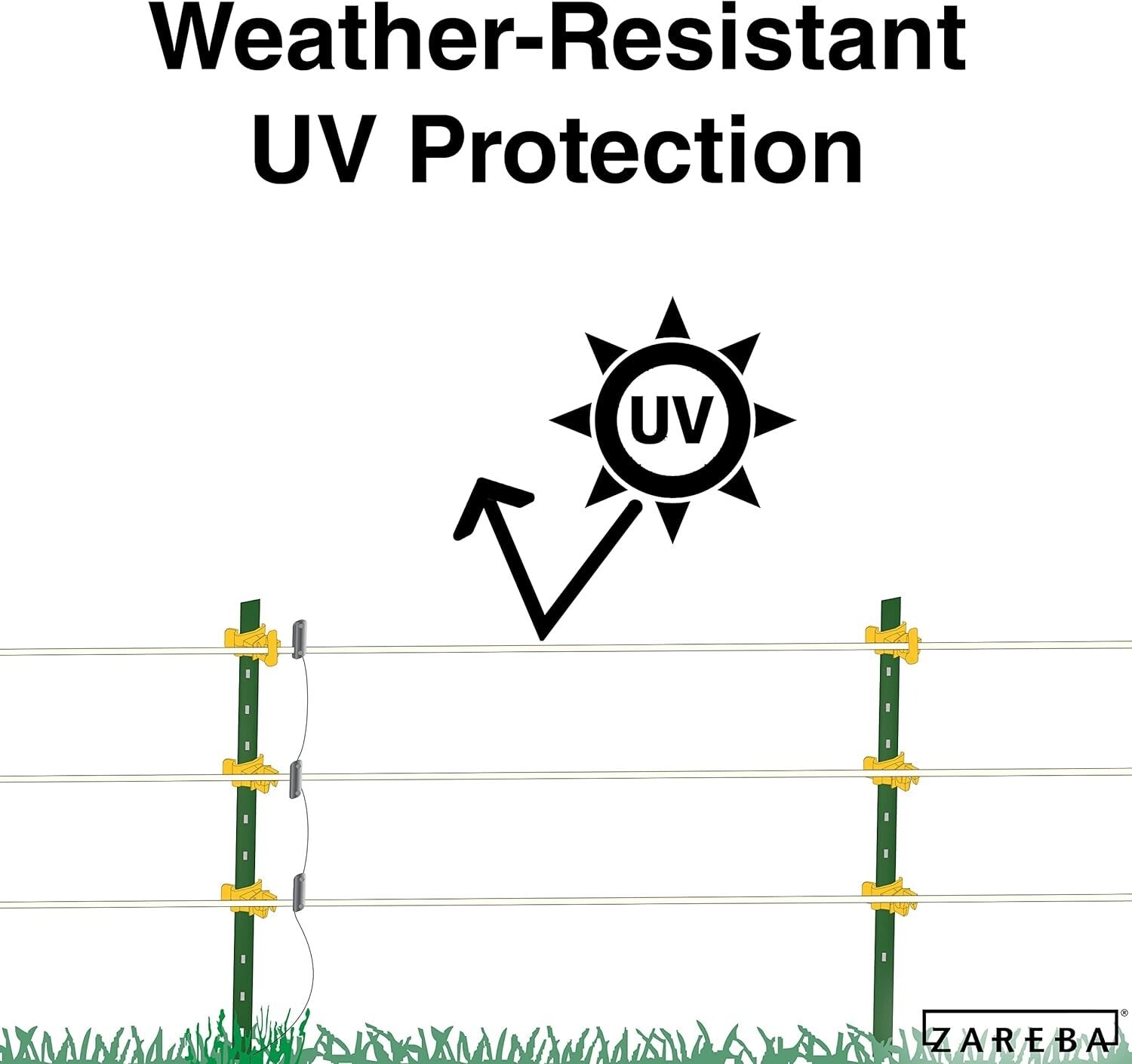 656ft Lightweight UV-Protected Electric Fencing Polyrope with 6 Aluminum Wires