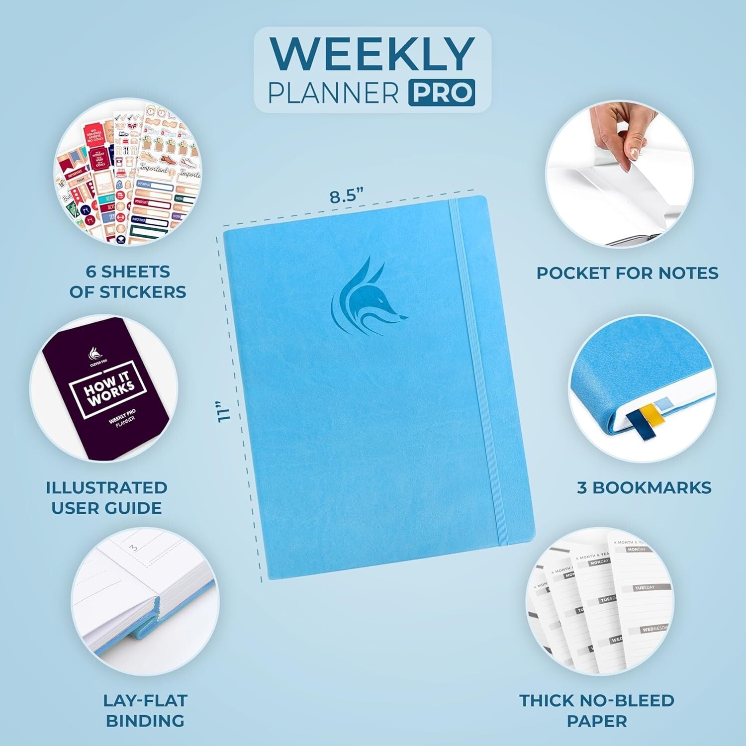 Weekly & Monthly Life Planner PRO - Undated Organizer to Boost Productivity