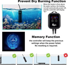 Load image into Gallery viewer, Durable 500W Aquarium Heater with Adjustable Hooks - Ideal for 66-135 Gallons