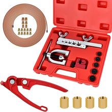 Load image into Gallery viewer, 25 ft 3/16" Brake Line Kit with Fittings, Tool Kit &amp; Copper-Coated Construction