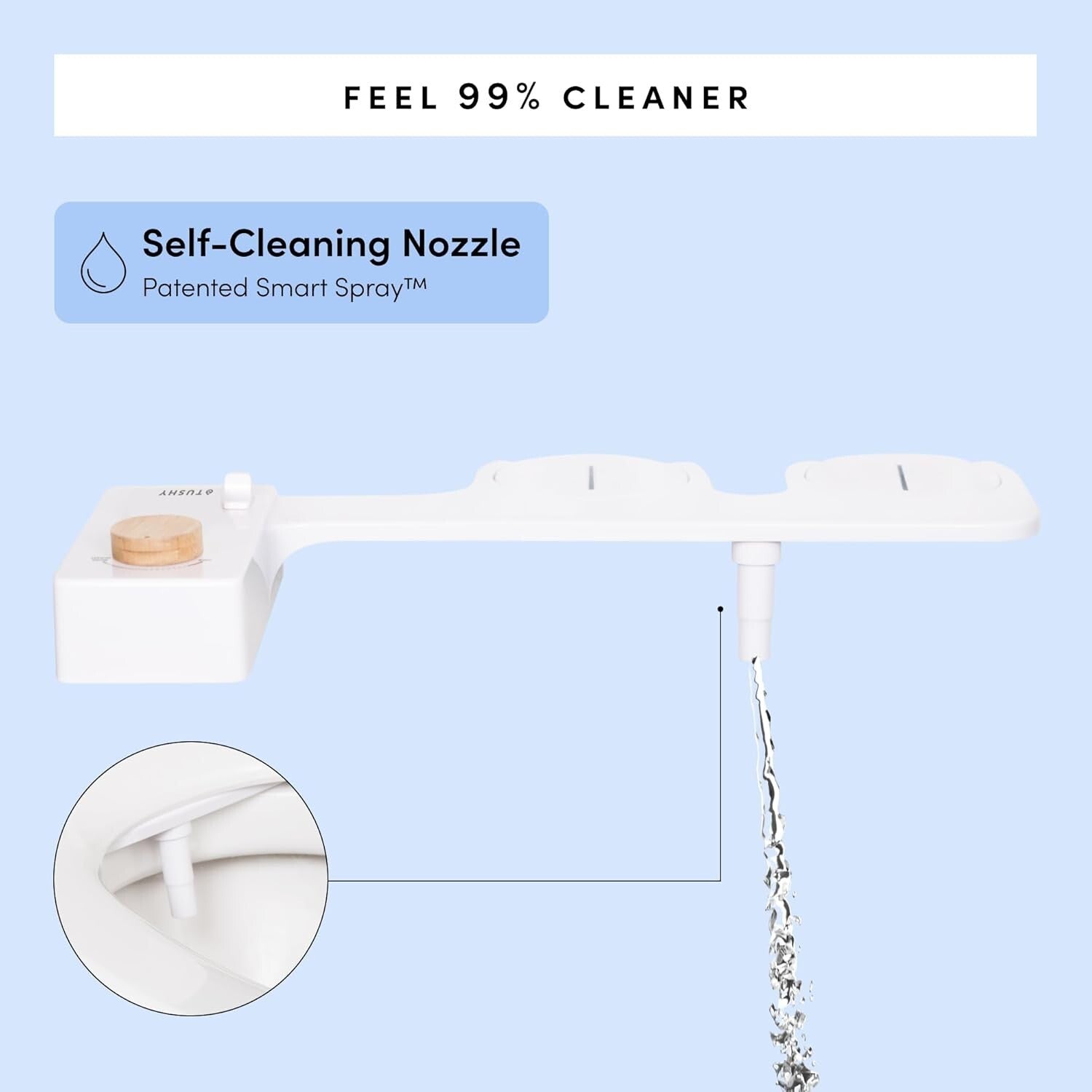 Classic 3.0 Non-Electric Bidet Seat Attachment with Adjustable Water Pressure