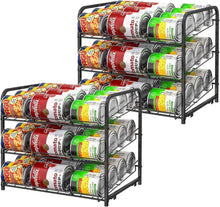 Load image into Gallery viewer, Versatile Can Dispenser Rack - Holds Up to 72 Cans, Rust-Resistant, Modern Style