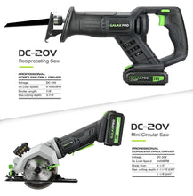 Load image into Gallery viewer, Cordless Circular &amp; Reciprocating Saw Kit with Battery, Charger, 7 Blades &amp; Bag