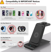Load image into Gallery viewer, Compact 3-in-1 Google Pixel Charging Station with QC Adapter - Organize Devices