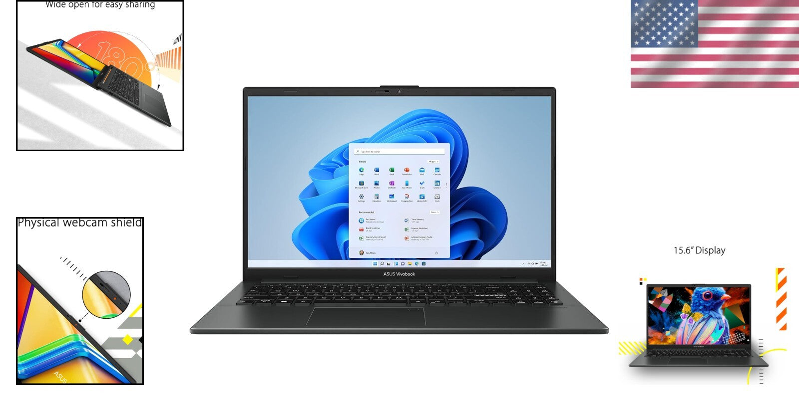 Innovative 15.6" Vivobook Go 15: Ultraportable Laptop with Fast Charge SSD