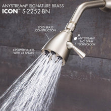 Load image into Gallery viewer, Elegant Brass Anystream Adjustable Shower Head - Brushed Nickel Finish