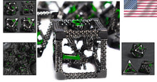 Load image into Gallery viewer, Fantasy-Inspired 7pc Metal Dice Set - Lightweight &amp; Attractive for Gamers