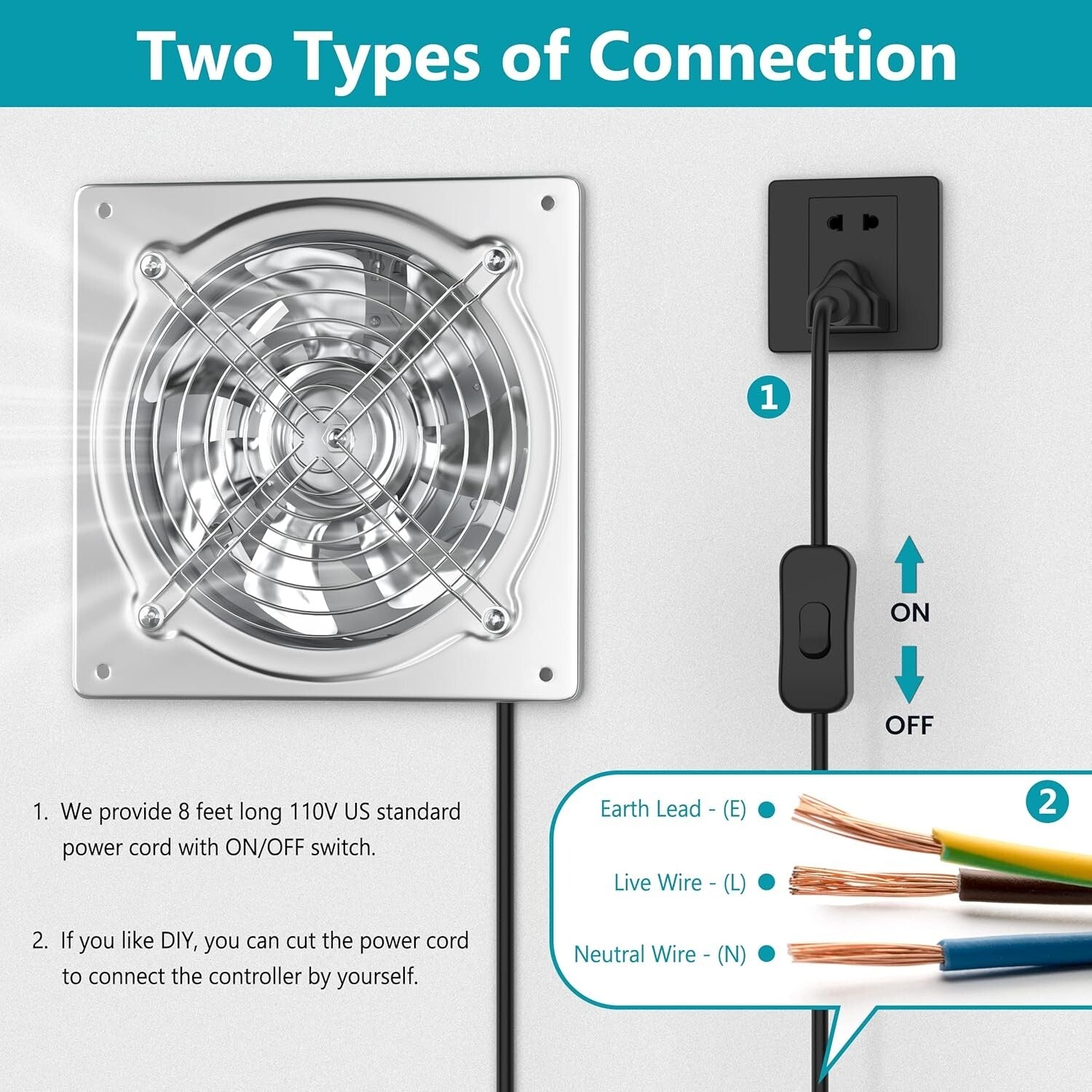 Water-Resistant 10-Inch Garage Exhaust Fan - Efficient Fume Extraction Solution