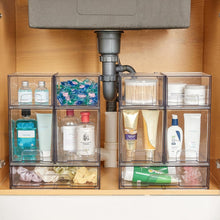 Load image into Gallery viewer, Clear Stackable Organizing Drawers - Set of 6 for Kitchen, Bathroom, and Beyond