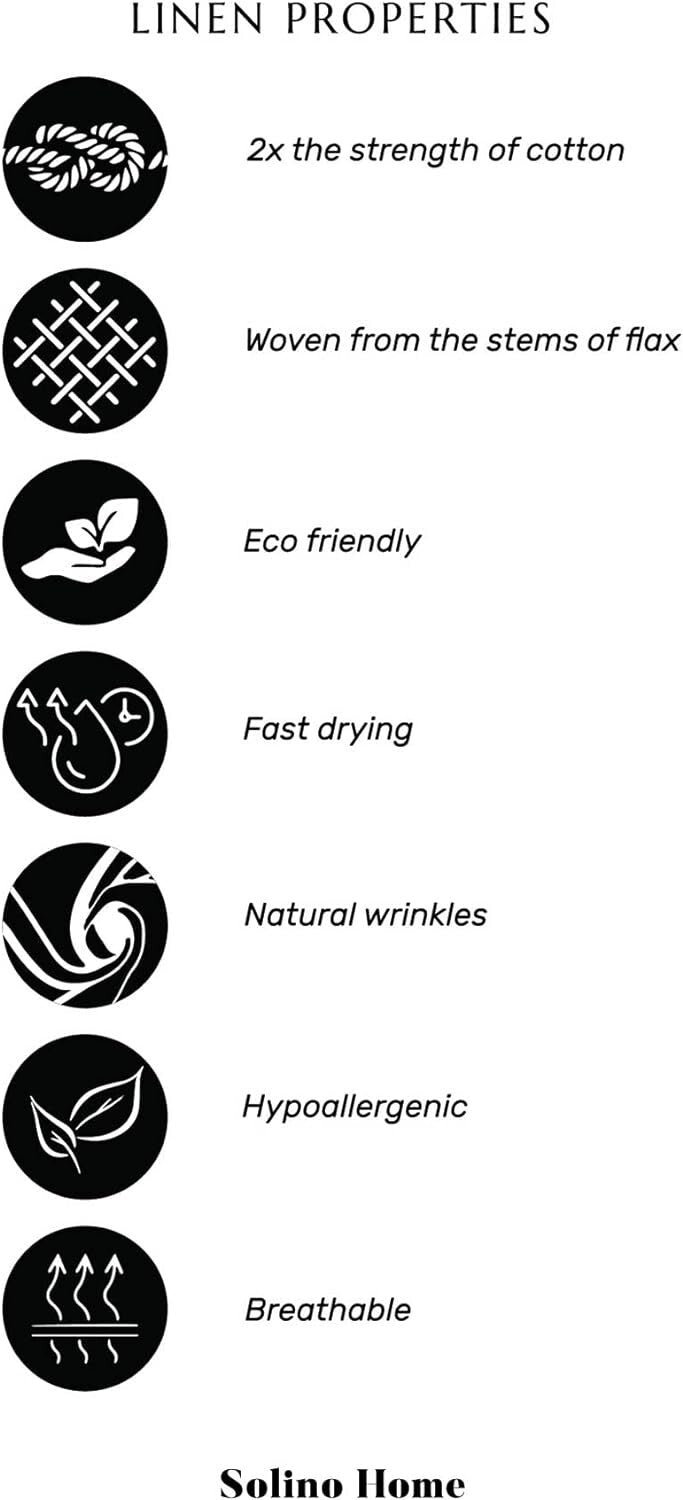 100% Pure Linen Placemats - Classic Hemstitch Sage Green, Machine Washable