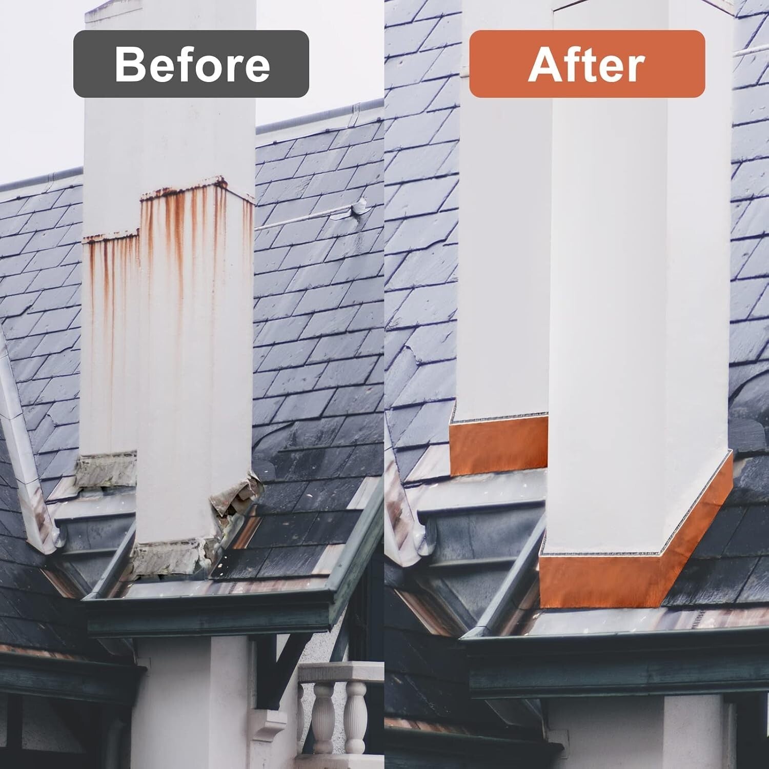 Durable 24 Ga Copper Flashing Roll - 0.5mm Thick with Gloves & Nails Included