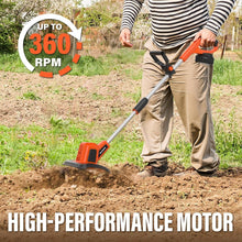 Load image into Gallery viewer, 20V Cordless Tiller Cultivator with 48 Steel Tines for Efficient Gardening