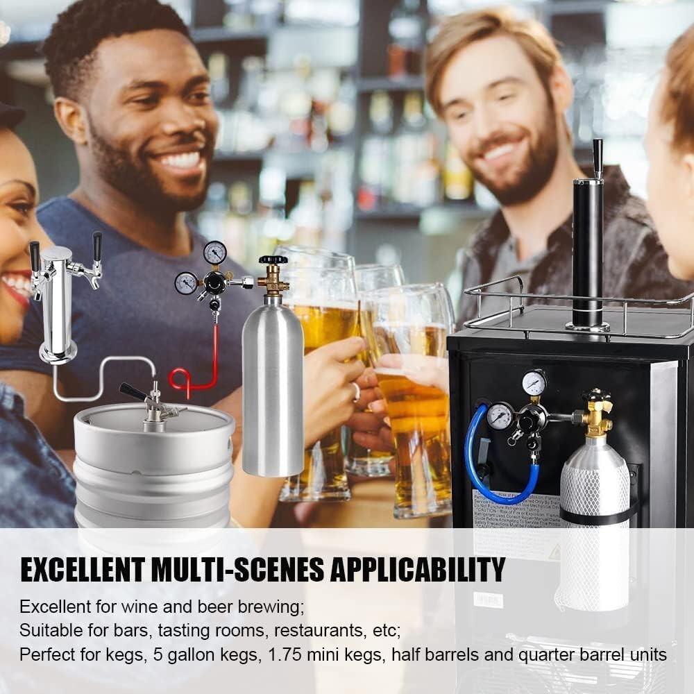 Professional Grade CO2 Regulator for Kegerators - 0-60 PSI Adjustable Control