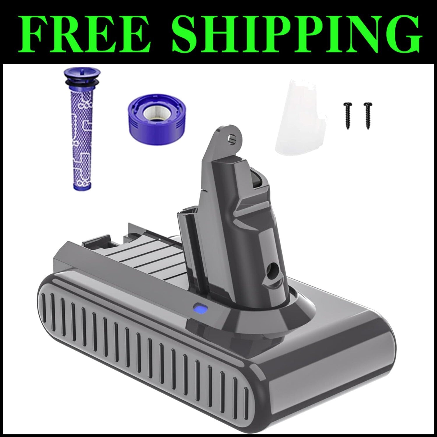 Reliable 21.6V V6 Battery Replacement - Safe, Easy Installation for Your Vacuum