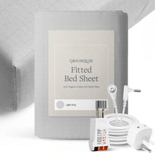 Load image into Gallery viewer, Luxurious Organic Cotton Grounding Sheet with 15-Foot Grounding Cord - King Size