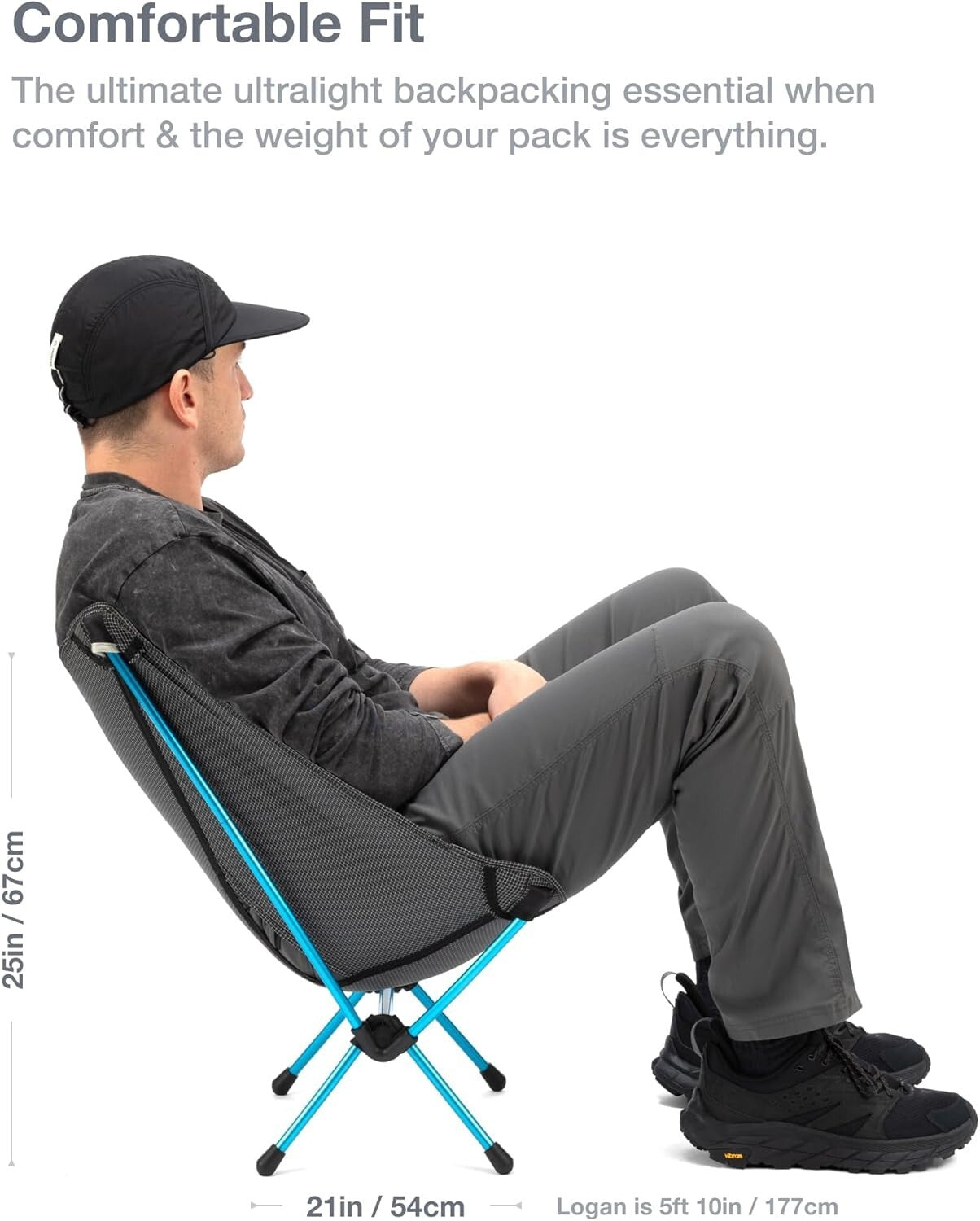 Chair Zero Ultralight Folding Camp Chair - Packs Smaller than Water Bottle