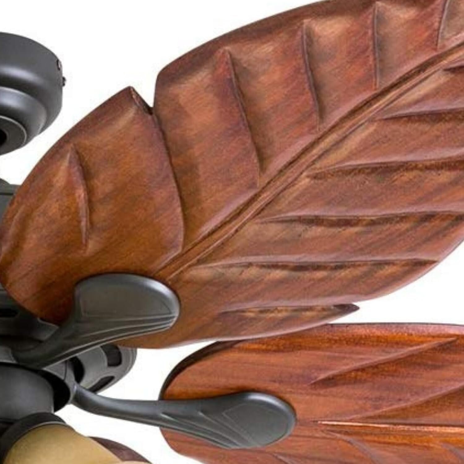 Elegant 52" LED Ceiling Fan with Wooden Blades & Remote Control - Bronze Finish