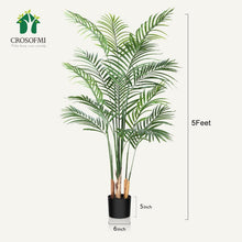 Load image into Gallery viewer, Sturdy 5Ft Faux Dypsis Lutescens Palm - Maintenance Free Home Office Decor