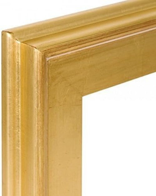 Elegant 9X12 Gold Leaf Wooden Picture Frame - Perfect for Art & Photos