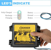 Load image into Gallery viewer, Weather-Resistant Breakaway Brake Kit with Rechargeable Battery for Safe Towing
