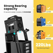 Load image into Gallery viewer, Compact Portable Welding Cart with Four Drawers &amp; Safety Chains for Tank Storage