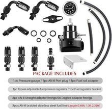 Load image into Gallery viewer, Universal 0-100 PSI EFI Fuel Pressure Regulator Kit with Adjustable Gauge