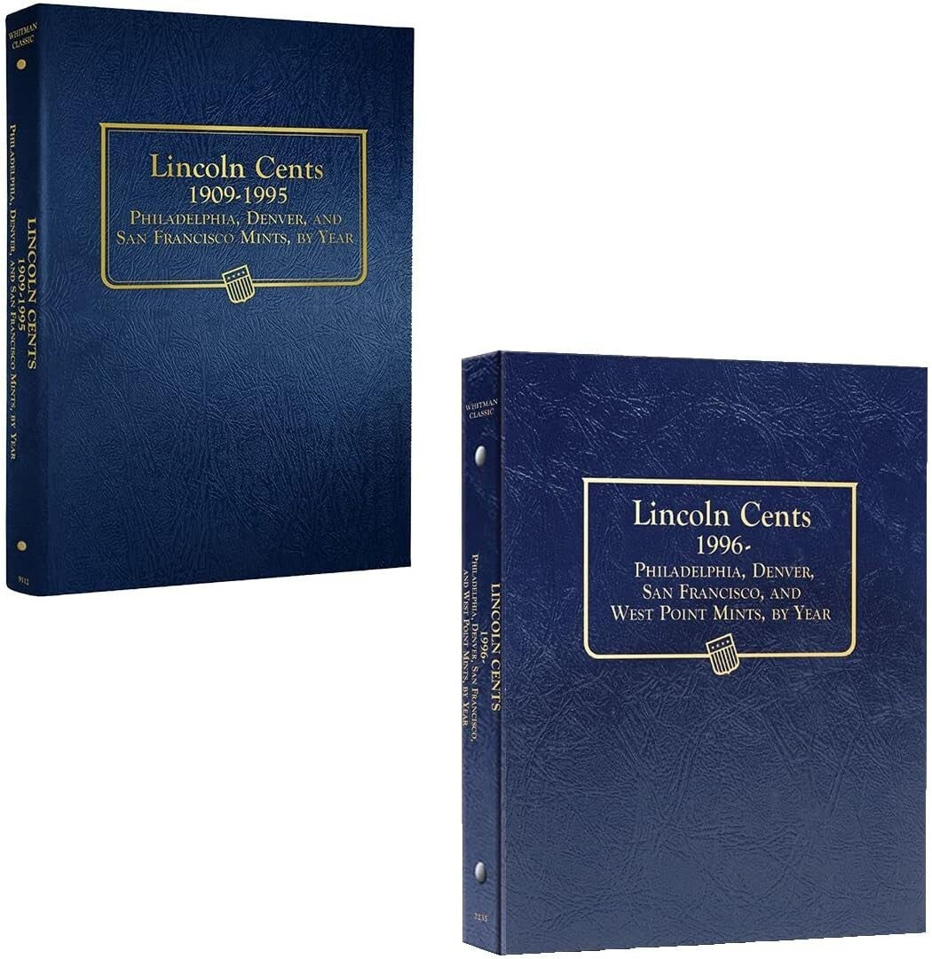 Elegant Lincoln Cent Coin Album - 1909 to 2024, Secures and Displays Cents