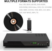 Load image into Gallery viewer, Lightweight Blu-Ray Player with USB Input &amp; Dolby Surround Sound - Black