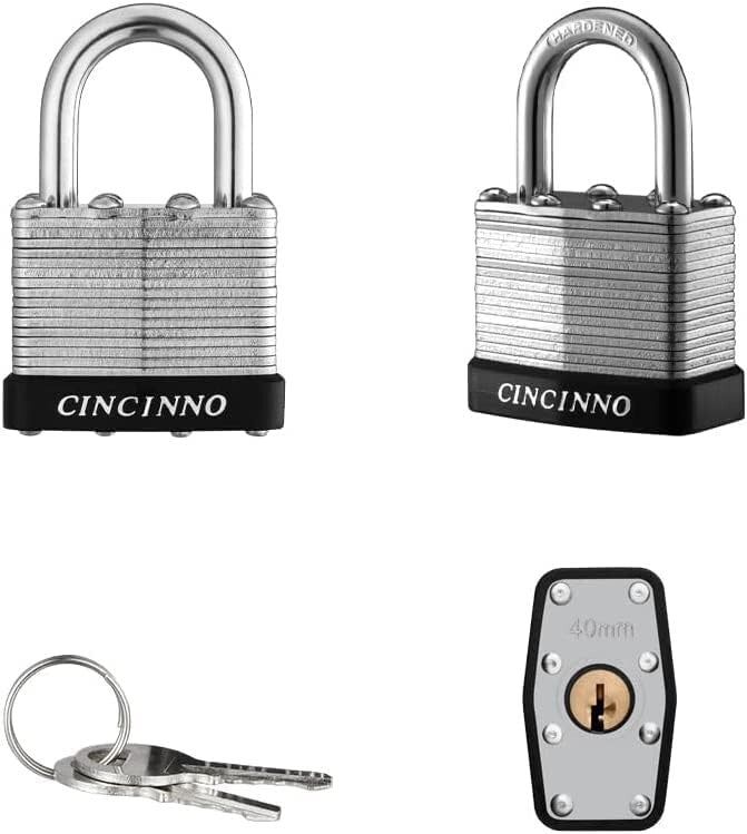 72 Pack Heavy Duty Laminated Padlocks with Keyed Alike Security Solutions