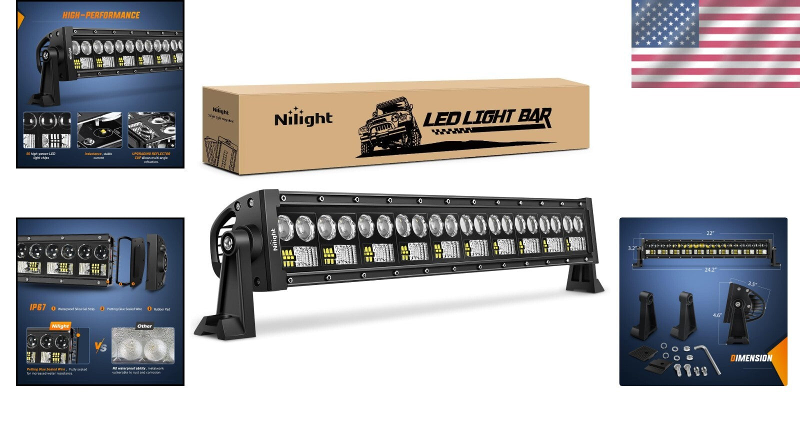 High Performance 150W 22Inch LED Light Bar – 15000 Lumens for Maximum Visibility