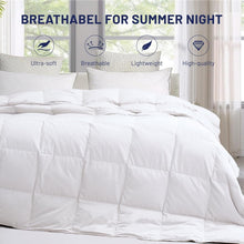 Load image into Gallery viewer, Extra-Soft Noiseless Down Comforter Queen - 400 Thread Count White Elegance
