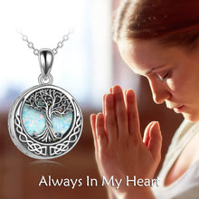 Load image into Gallery viewer, Personalized Tree of Life Memorial Urn Necklace - Sterling Silver with Engraving