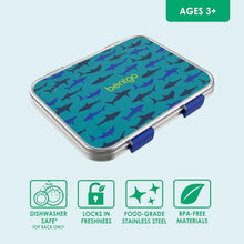 Load image into Gallery viewer, Multi-Compartment Kids Lunch Box - Leak-Proof &amp; Stylish Shark Design for Ages 3+