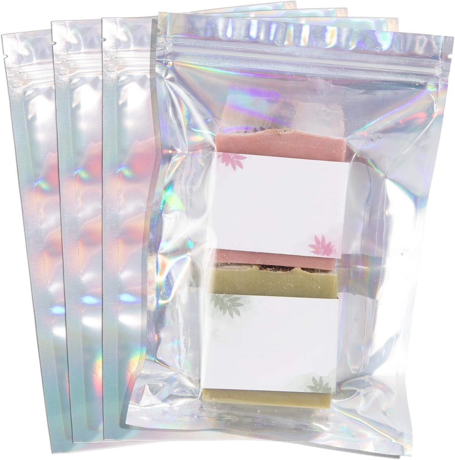 Pack of 500 Holographic 6" x 9" Resealable Bags for Food Storage & Crafts