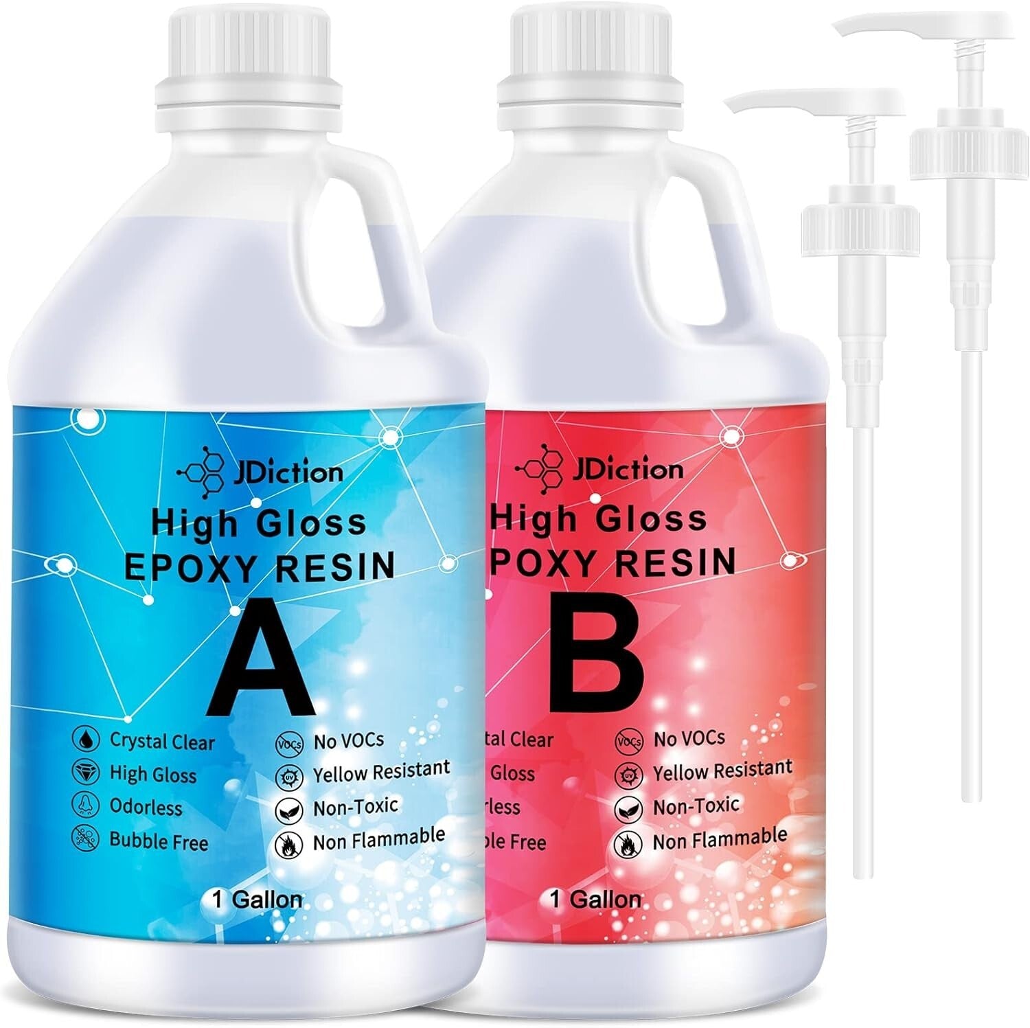 Durable Crystal Clear Epoxy Resin Kit - Ideal for Wood Coating & Art Projects