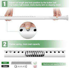 Load image into Gallery viewer, Spliced Adjustable Tension Curtain Rod 63-141 Inches – Rustic to Modern Decor