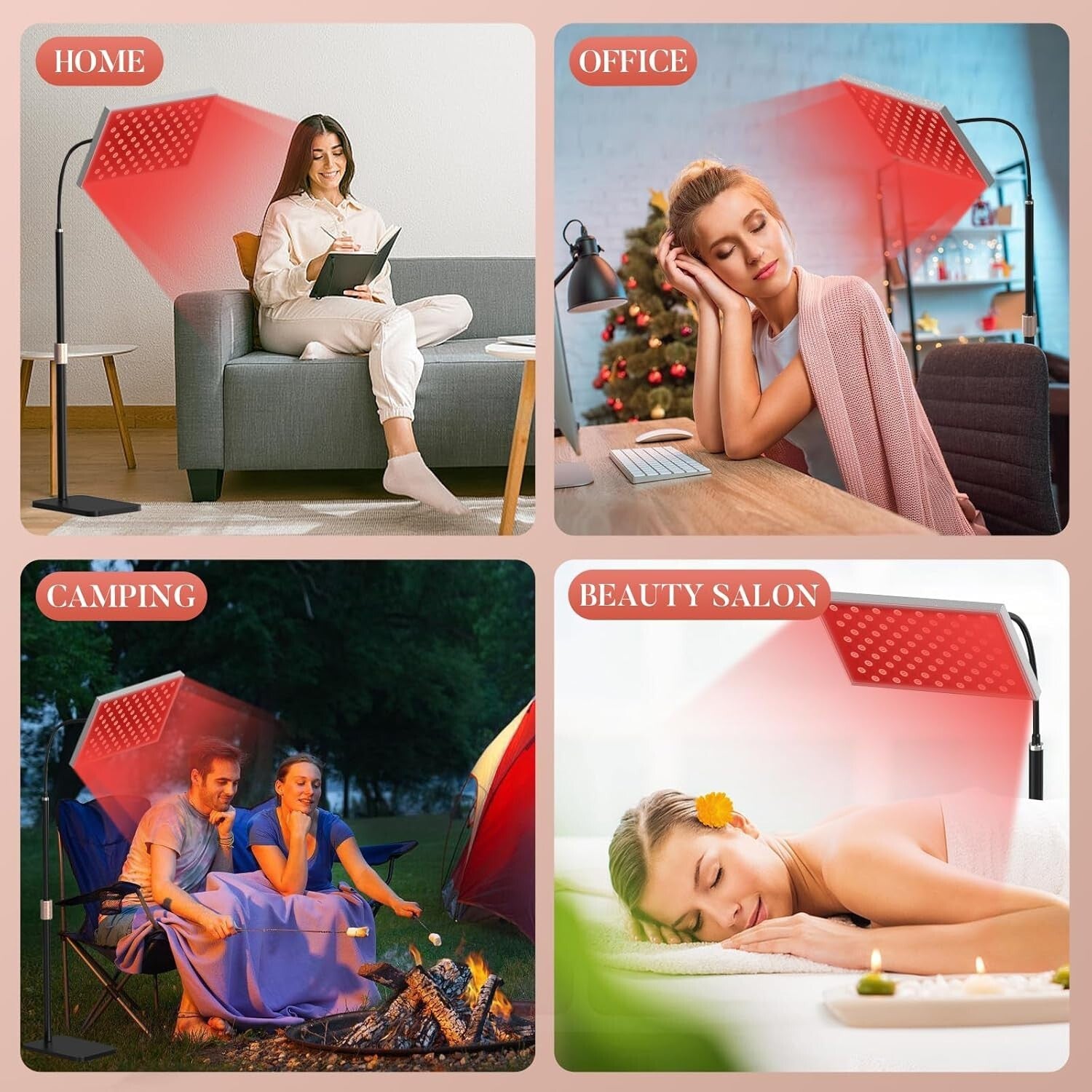 Full Body Red Light Therapy LED Panel - Freestanding & Affordable Home Solution