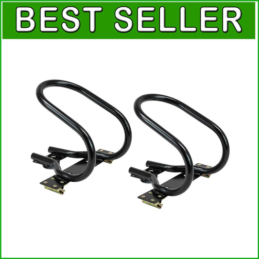 Black Powder Coated 7" Wheel Chock for E-Track - 2 Pack Motorcycle Protection