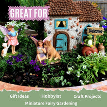 Load image into Gallery viewer, Fairy Garden House Kit – 6.5" Opening Door House with Accessories &amp; Figurines